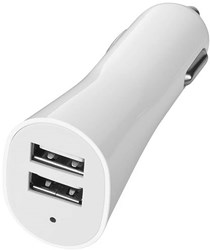 Obrázky: Bílý duální autoadaptér s USB výstupy
