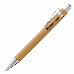 Obrázky: Bambusové kuličkové pero s kovovými doplňky, ČN
