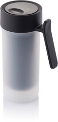 Obrázky: Černý plastový termohrnek 275 ml ve frosty designu