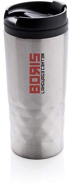 Obrázky: Stříbrný termohrnek 300 ml s geometrickým vzorem, Obrázek 4