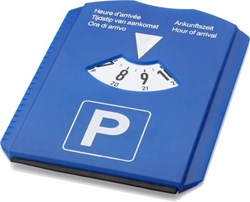 Obrázky: Modré plastové parkovací hodiny se škrabkou 5 v 1