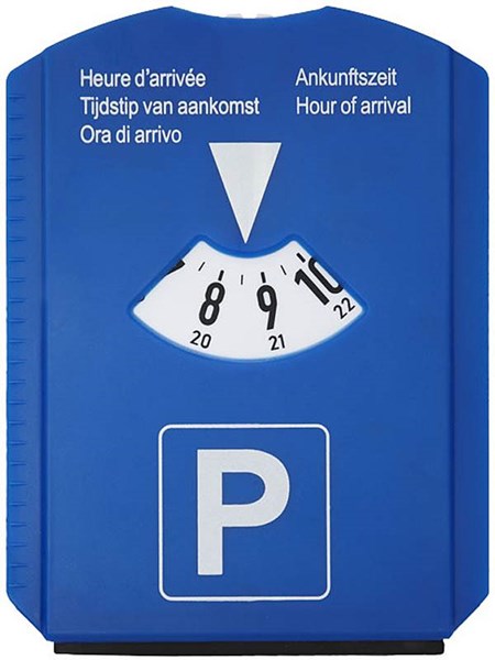 Obrázky: Modré plastové parkovací hodiny se škrabkou 5 v 1, Obrázek 3