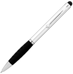 Obrázky: Stříbrné kuličkové pero -modrá náplň a stylus hrot