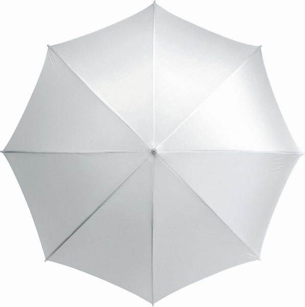 Obrázky: Bílý automatický deštník, tvarovaná rukojeť, Obrázek 2