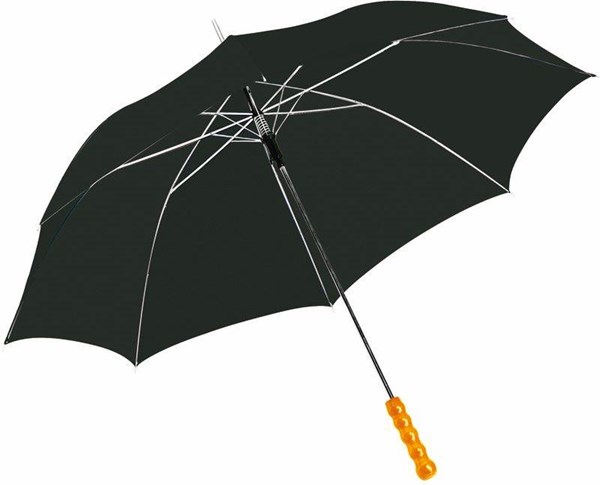 Obrázky: Černý automatický deštník, tvarovaná rukojeť, Obrázek 4
