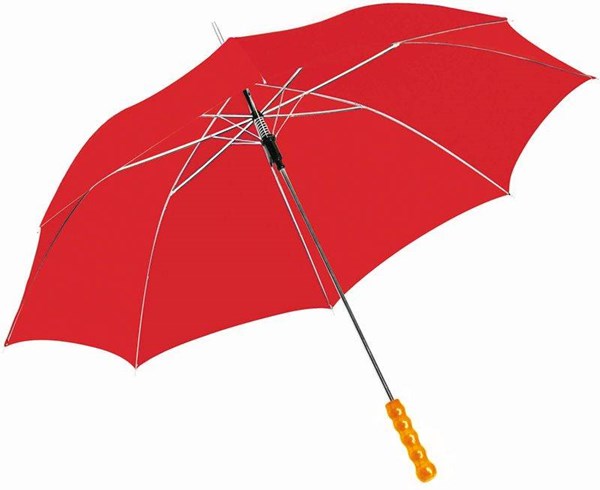 Obrázky: Červený automatický deštník, tvarovaná rukojeť