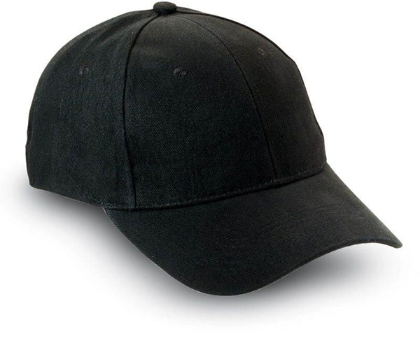 Obrázky: Šestidílná černá baseballová čepice