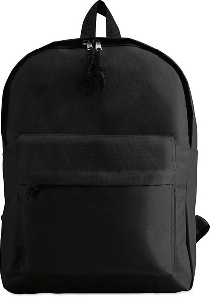 Obrázky: Černý polyesterový batoh s vnější kapsou