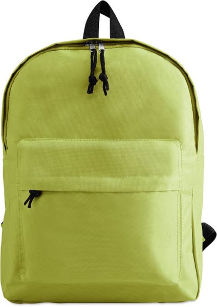 Obrázky: Limetkový polyesterový batoh s vnější kapsou