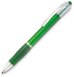Obrázky: Transparentní zelené pero s gumovým úchytem - ČN