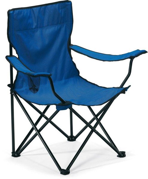 Obrázky: Modrá skládací židle na pláž nebo kemping