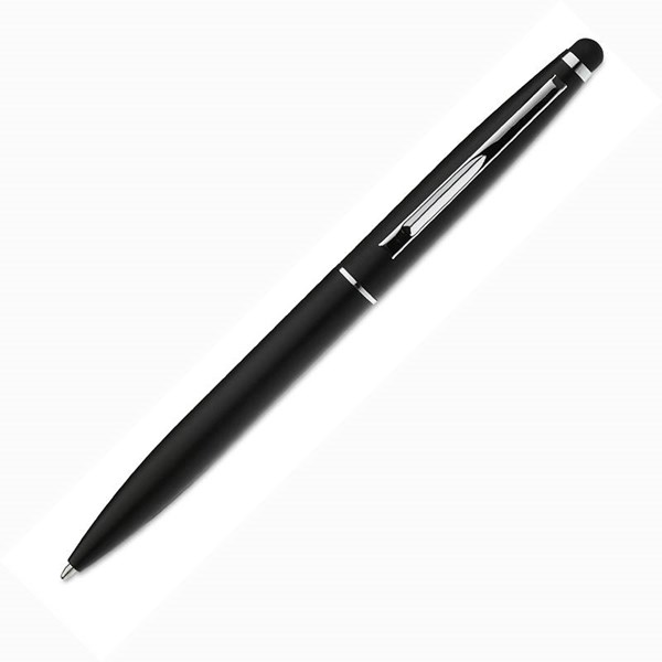 Obrázky: Kovové kuličkové pero se stylusem černé