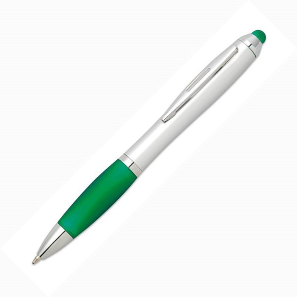 Obrázky: Zelené plastové kuličkové pero se stylusem, Obrázek 2