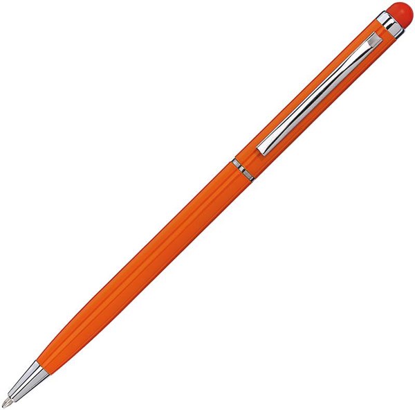 Obrázky: Oranžové hliníkové kuličkové pero a stylus - ČN