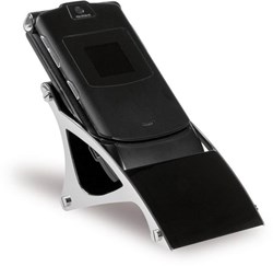 Obrázky: Černý stojánek na mobil DORADO v kombinaci s kovem