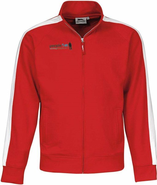 Obrázky: Winner Zip Sweater SLAZENGER červeno/bílý L, Obrázek 2