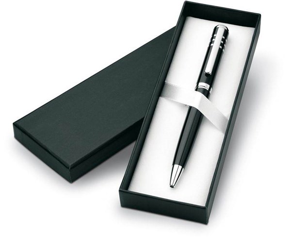Obrázky: Černé Twist kuličkové pero Olympia v krabičce