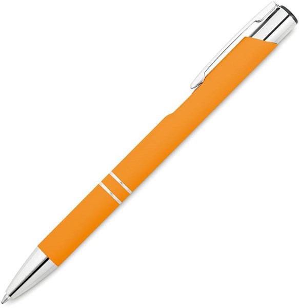 Obrázky: Oranžové hliníkové pero pogumované - vhodné pro laser, Obrázek 1