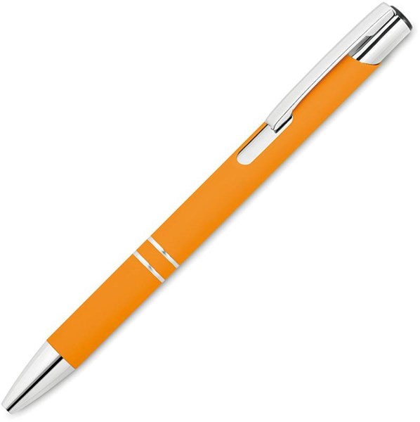 Obrázky: Oranžové hliníkové pero pogumované - vhodné pro laser, Obrázek 2
