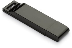 Obrázky: Dataflat plochý černý USB flash disk 1GB