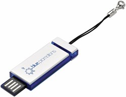 Obrázky: SLIDE modrý USB flash disk, vysun. konektor 1GB