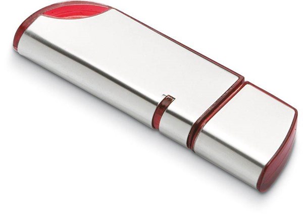 Obrázky: Netlink červený USB flash disk - LED indikátor 1GB
