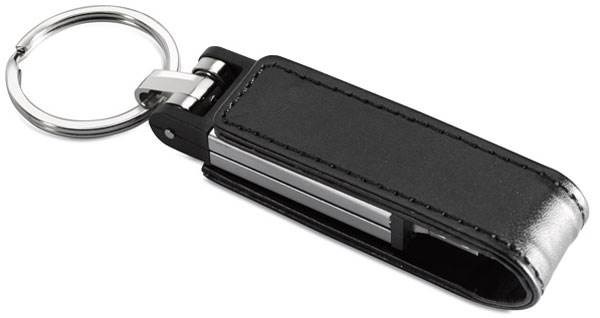 Obrázky: Magring USB flash disk 1 GB v černém kož. obalu