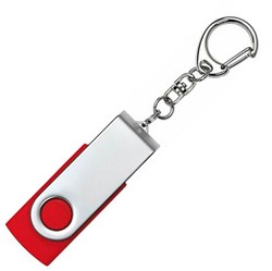 Obrázky: Twister stř.-červený USB flash disk,přívěsek,2GB