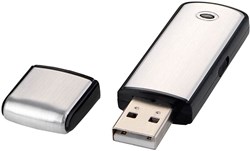 Obrázky: Square stříbrný USB flash disk, 2GB