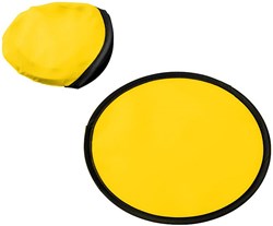 Obrázky: Skládací frisbee z PE - žlutý létající talíř