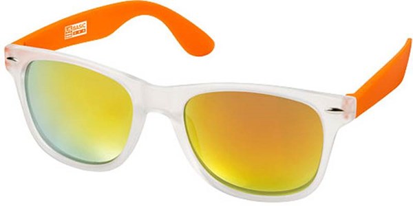 Obrázky: Oranžovo-bílé sluneční brýle v retro stylu