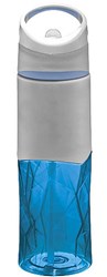Obrázky: Modrá sportovní láhev s geometrickými motivy