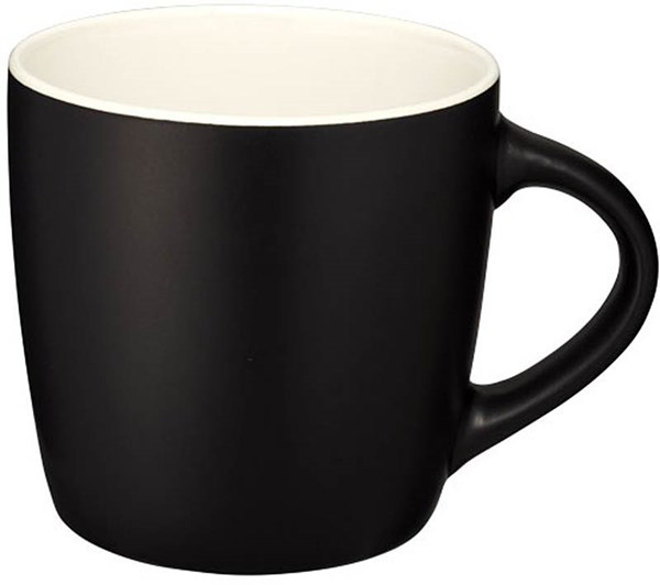 Obrázky: Černý keramický hrnek 350 ml s bílým vnitřkem