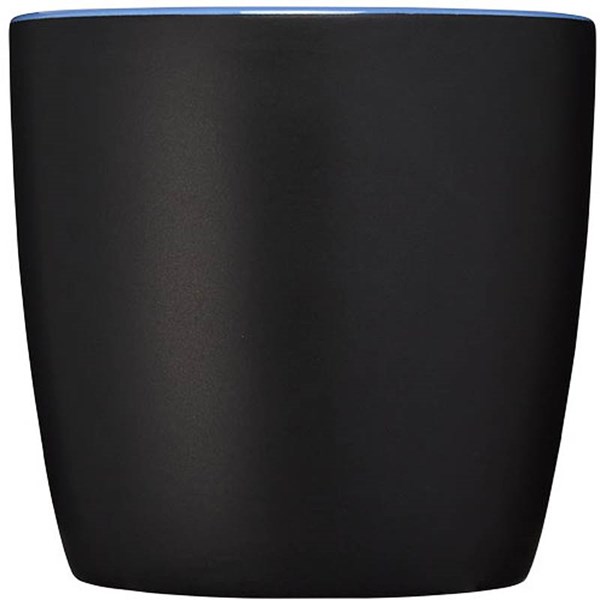 Obrázky: Černý keramický hrnek 350 ml s modrým vnitřkem, Obrázek 2