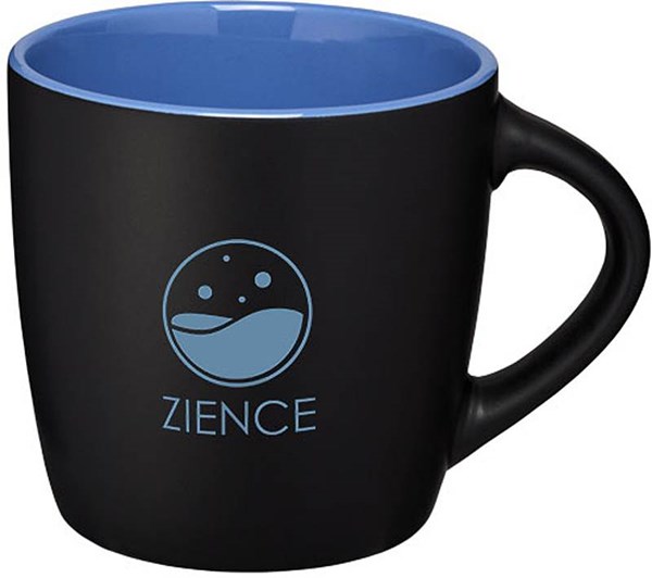 Obrázky: Černý keramický hrnek 350 ml s modrým vnitřkem, Obrázek 4