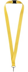 Obrázky: Žlutá šňůrka na krk se sponou a karabinkou