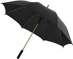 Obrázky: Černý autom. deštník 23" se zelenými doplňky