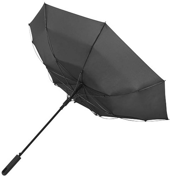 Obrázky: Černý automatický deštník s pryžovou rukojetí, Obrázek 2