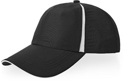 Obrázky: Šestidílná polyesterová čepice se síťovinou, černá