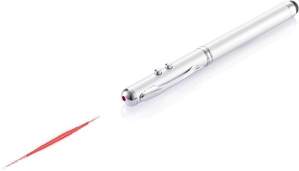 Obrázky: Stříbrné mosazné pero s laserem a stylusem 4 v 1, Obrázek 4