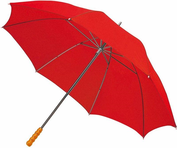 Obrázky: Velký golf. deštník, tvarovaná rukojeť, červený, Obrázek 4