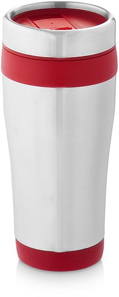 Obrázky: Červeno-stříbrný dvouplášťový termohrnek 400 ml