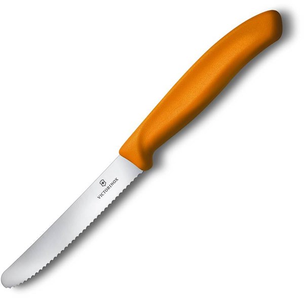 Obrázky: Oranžový nůž na rajčata VICTORINOX, vlnková čepel