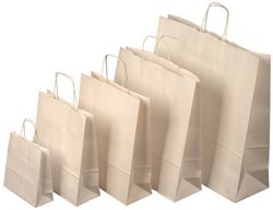 Obrázky: Papírová taška 26x11x34,5 cm, kroucená šňůra, bílá