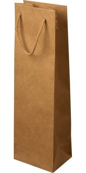 Obrázky: Papírová taška 12x9x40 cm, textilní šňůra, natural
