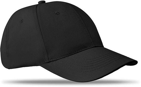 Obrázky: Šestipanelová baseballová čepice, černá