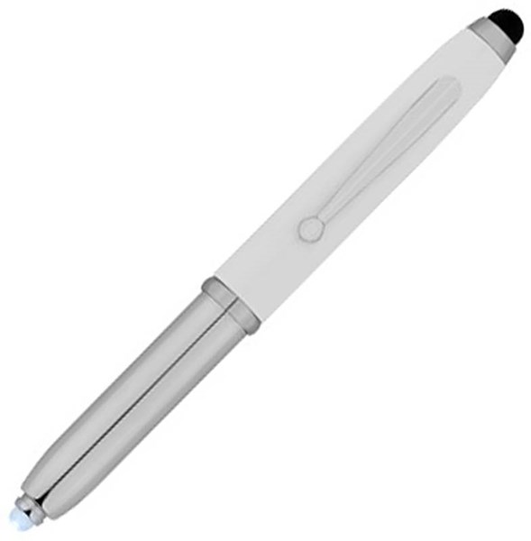 Obrázky: Kovové bílé pero, svítilna a stylus hrot, MN