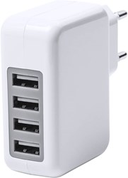 Obrázky: Plastová nabíječka do zásuvky se 4 USB porty