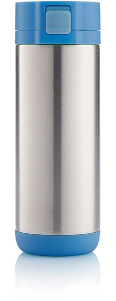 Obrázky: Stříbrno-modrý termohrnek 250 ml s víčkem, Obrázek 2