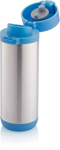 Obrázky: Stříbrno-modrý termohrnek 250 ml s víčkem, Obrázek 4